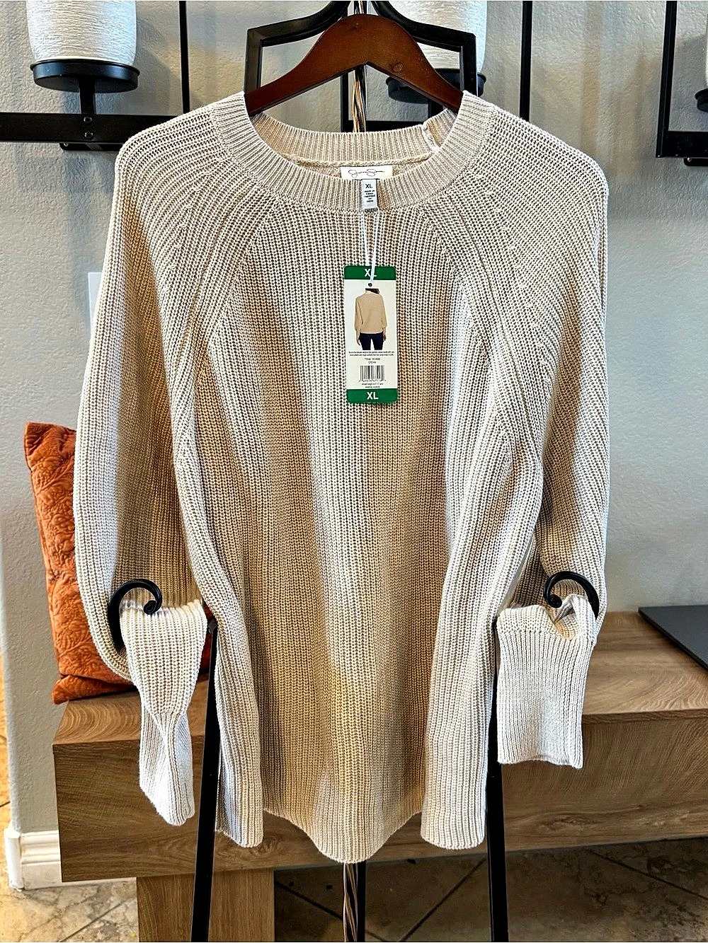 Jessica Simpson Knit Sweater in Cream Size XL NWT